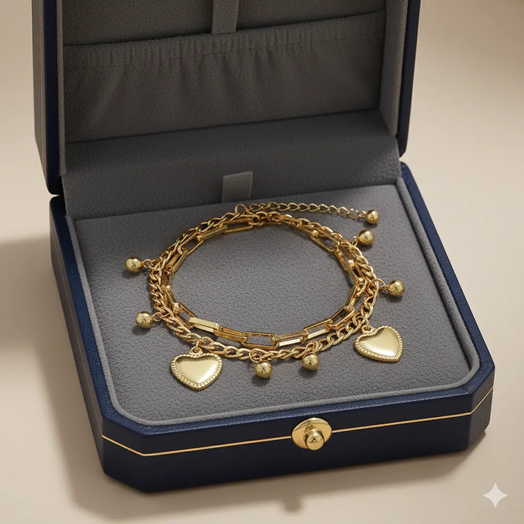 heart chain bracelet